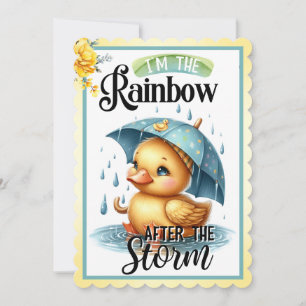 Cute en caoutchouc Canard bébé Douche Invitations
