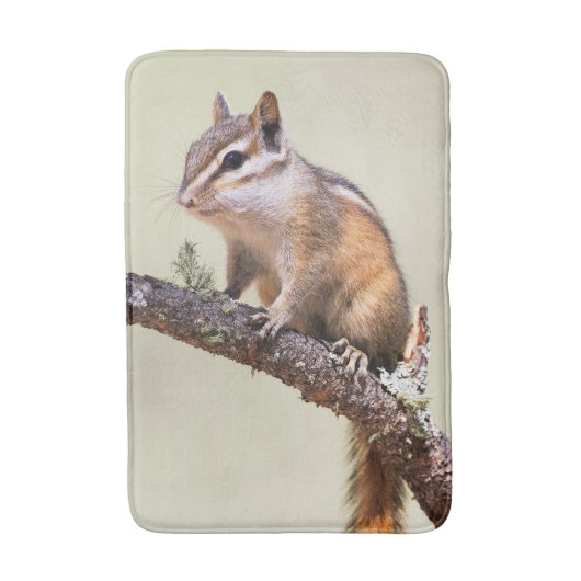 Cute en chubby chipmunk badmat (Voorkant Verticaal)