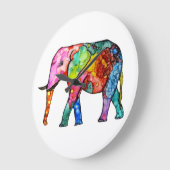 Cute en Colorful Elephant Clock Grote Klok (Hoek)
