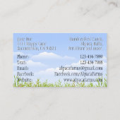 Cute en Colorful Llama/Alpaca Visitekaartje (Achterkant)