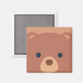 Cute en Cudly Brown Beer | Magneet (Voorkant / Achterkant)