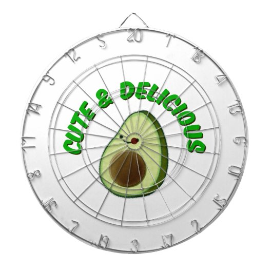 Cute en Delicious Avocado Dartbord (Voorkant)