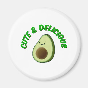 Cute en Delicious Avocado Magneet