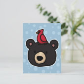 Cute en Friendly Beer en Kardinaal Briefkaart (Staand voorkant)