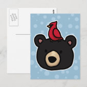 Cute en Friendly Beer en Kardinaal Briefkaart (Voorkant / Achterkant)