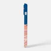 Cute en funky maan, sterren en golven telefoonhoes iPhone 15 hoesje (Linkerkant)