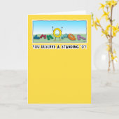 Cute en Funny Gefeliciteerd Kaart (Gele Bloem)