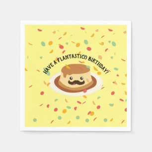 Cute en Funny hebben een Flantastico Birthday Flan Servet