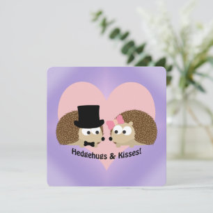Cute en Funny Hedgehugs en Kisses Kaart