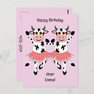 Cute en grappige danskoeien briefkaart