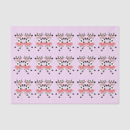 Cute en grappige danskoeien tissuepapier (Voorkant)