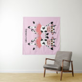 Cute en grappige danskoeien wandkleed (In Situ (horizontaal))