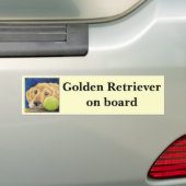 Cute en grappige Golden Retriever Bumpersticker (Op auto)