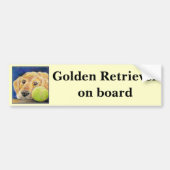 Cute en grappige Golden Retriever Bumpersticker (Voorkant)