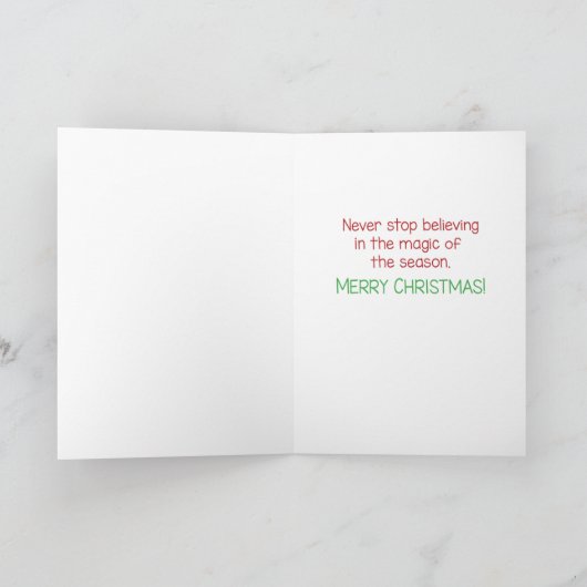 Cute en grappige haai en Manatee Claus met Kerstmi Kaart (Binnen)