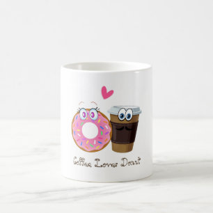 Cute en grappige koffie houdt van donut mok