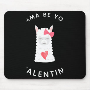 Cute En Grappige Lama Valentijnsdag T-shirt Muismat