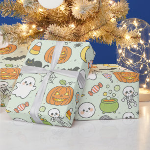 Cute en griezelige feestcadeauverpakking, leuke Ha Cadeaupapier