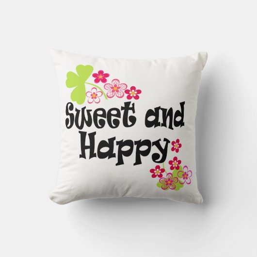 Cute en happy kussen (Voorkant)