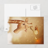 Cute en imaginaire illustratie briefkaart (Voorkant / Achterkant)