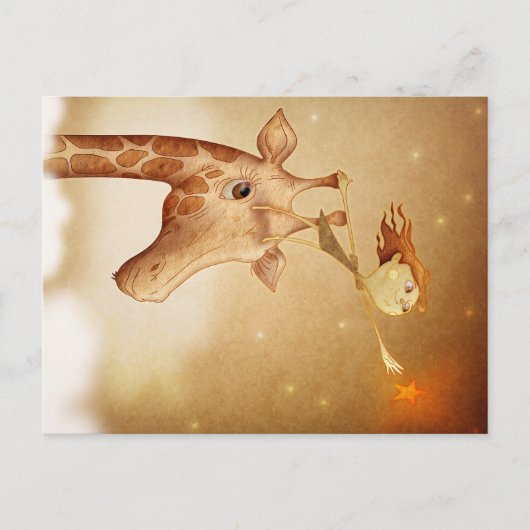 Cute en imaginaire illustratie briefkaart (Voorkant)