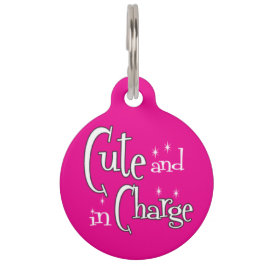 Cute en In Charge Pet ID Tag Huisdierpenning