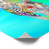 Cute en kleurrijk Poster - 8 x 10 inch (Hoek)