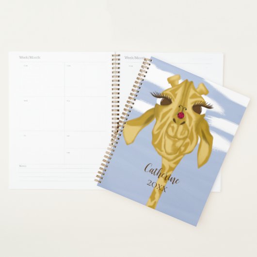 Cute en kleurrijke Giraffe Planner (Display)