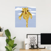 Cute en kleurrijke Giraffe Poster (Thuiskantoor)