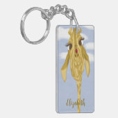 Cute en kleurrijke Giraffe Sleutelhanger (Voorkant Links)