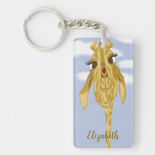 Cute en kleurrijke Giraffe Sleutelhanger (Voorkant)
