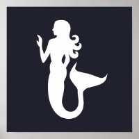 Cute en leuke silhouette van een MERMAID |