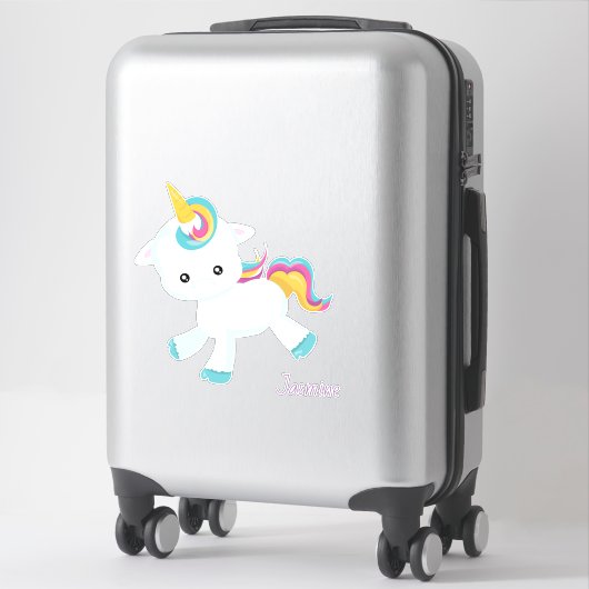 Cute en Magical Unicorn Sticker (Koffer)