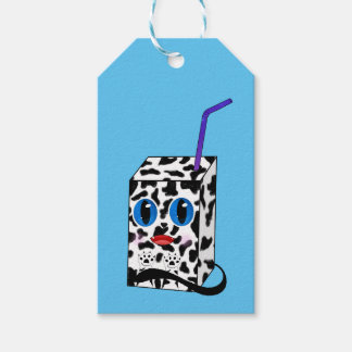 Cute en Quirky: Illustratie melkkatten Cadeaulabel