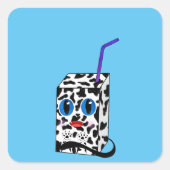 Cute en Quirky: Illustratie melkkatten Vierkante Sticker (Voorkant)