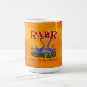 Cute en Romantic Dinos - Rawr Koffiemok