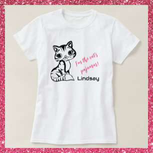 Cute en roze cat's pyjama's t-shirt