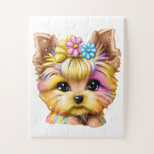 Cute en Schattige Baby Yorkie Legpuzzel