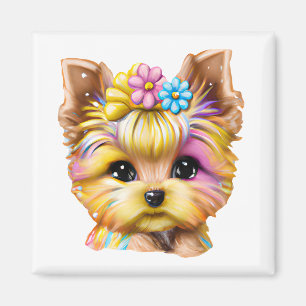 Cute en Schattige Baby Yorkie Magneet