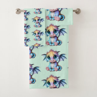Cute en Schattige Kawaii Baby Dragon Bad Handdoek