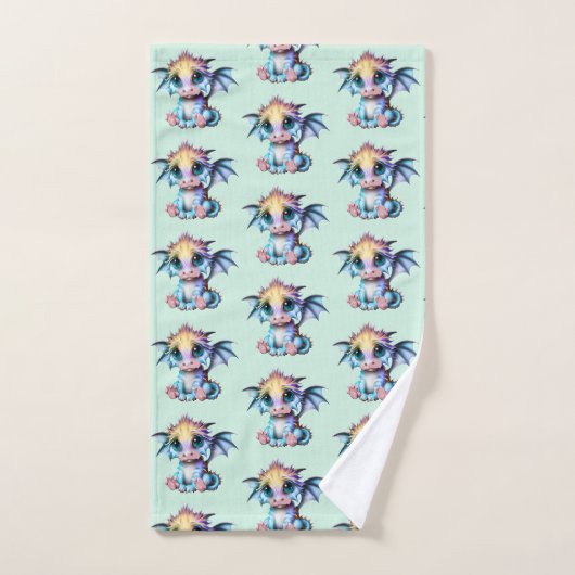Cute en Schattige Kawaii Baby Dragon Bad Handdoek (Handdoek)