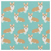 Cute en tissu de corgi - vert minuscule (Fermer)