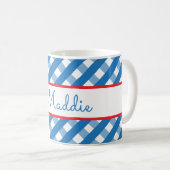 Cute En vichy Mug personnalisée (Devant droit)