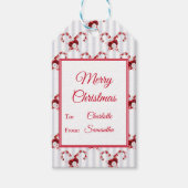 Cute en Whimsical Candy Cane Cadeaulabel (Voorkant)