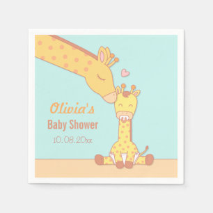 Cute en zoete giraffe baby shower artikelen servetten