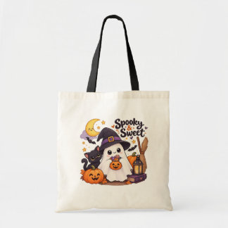 Cute enge en zoete spookkinderentrui tote bag
