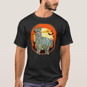 Cute enge Halloween-mummie-alpaca-kostuum lama T-shirt
