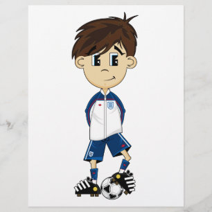 Cute England Soccer Boy Flyer