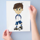 Cute England Soccer Boy Flyer (Hand)