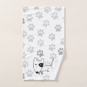 Cute English Bull Terrier (Serviette à main)